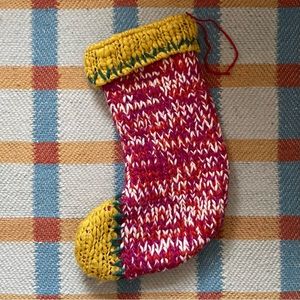 Anthropologie Snow Cap Christmas Stocking